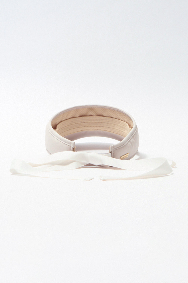 Logo ribbon sunvisor Beige × Ivory