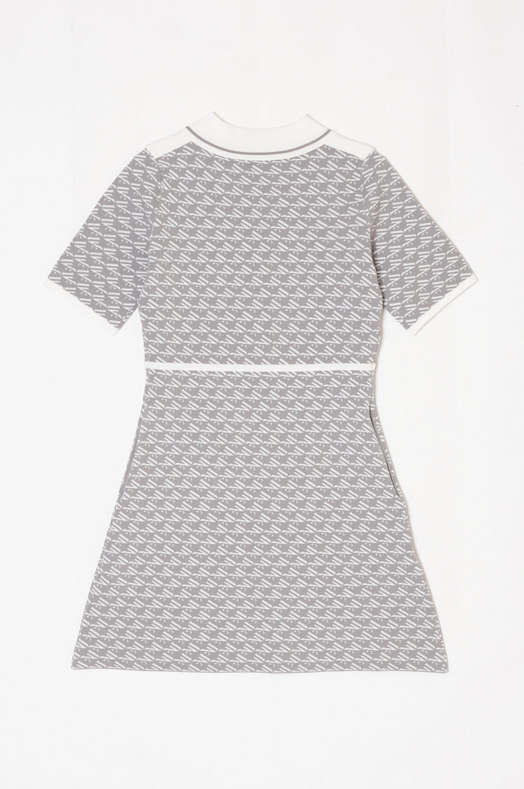 【予約販売】Logo zip one-piece gray