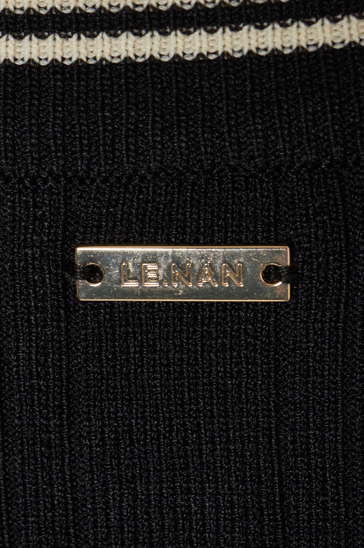 Urban Line Rib-knit Cardigan Black
