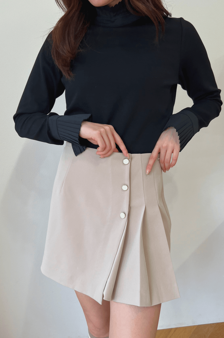 Classic PLEATS Skirt BEIGE M