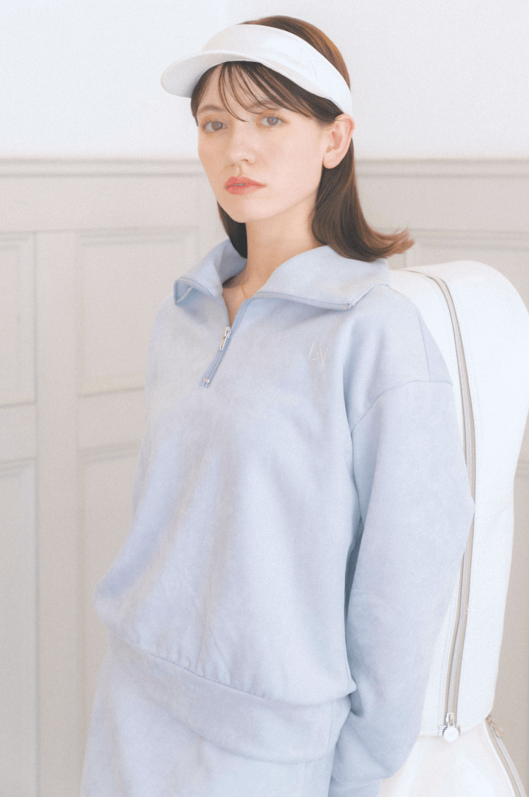 Mochi suède zip top blue