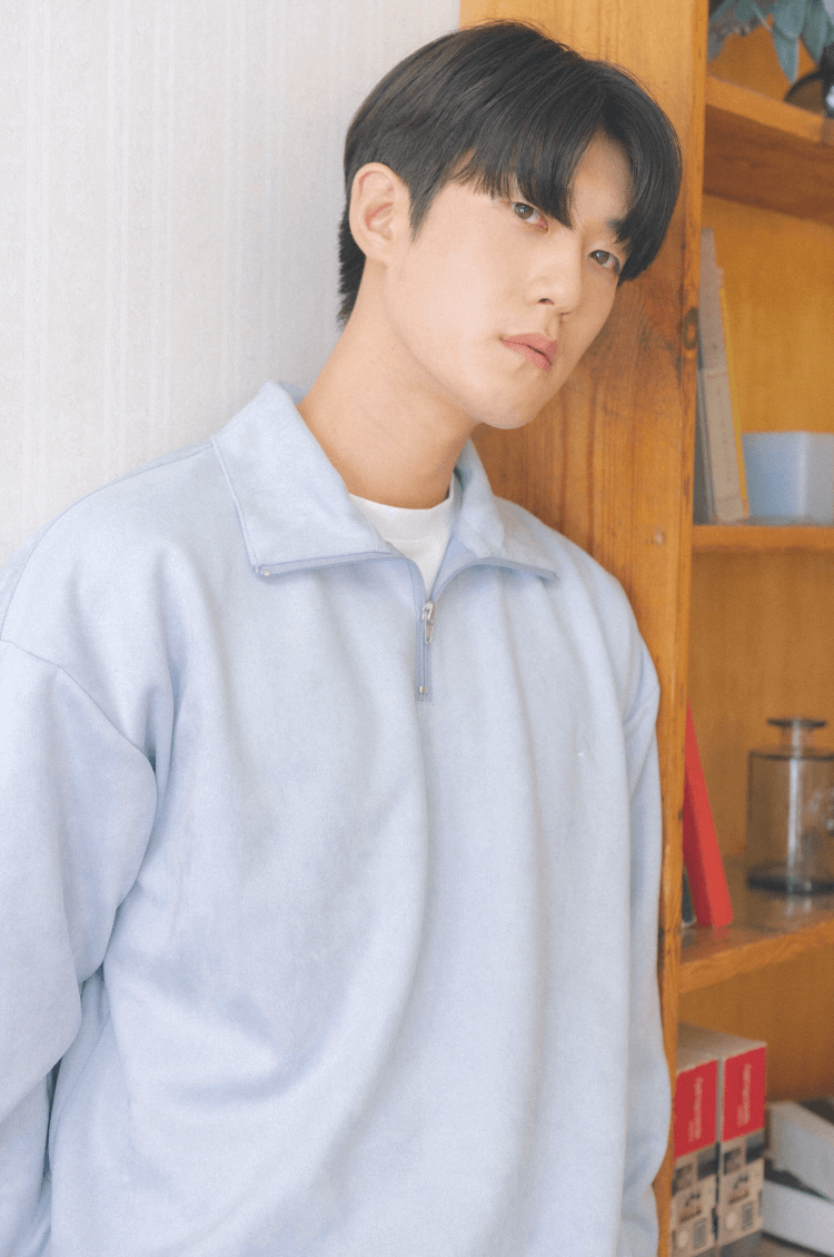 Mens Mochi suède zip top blue