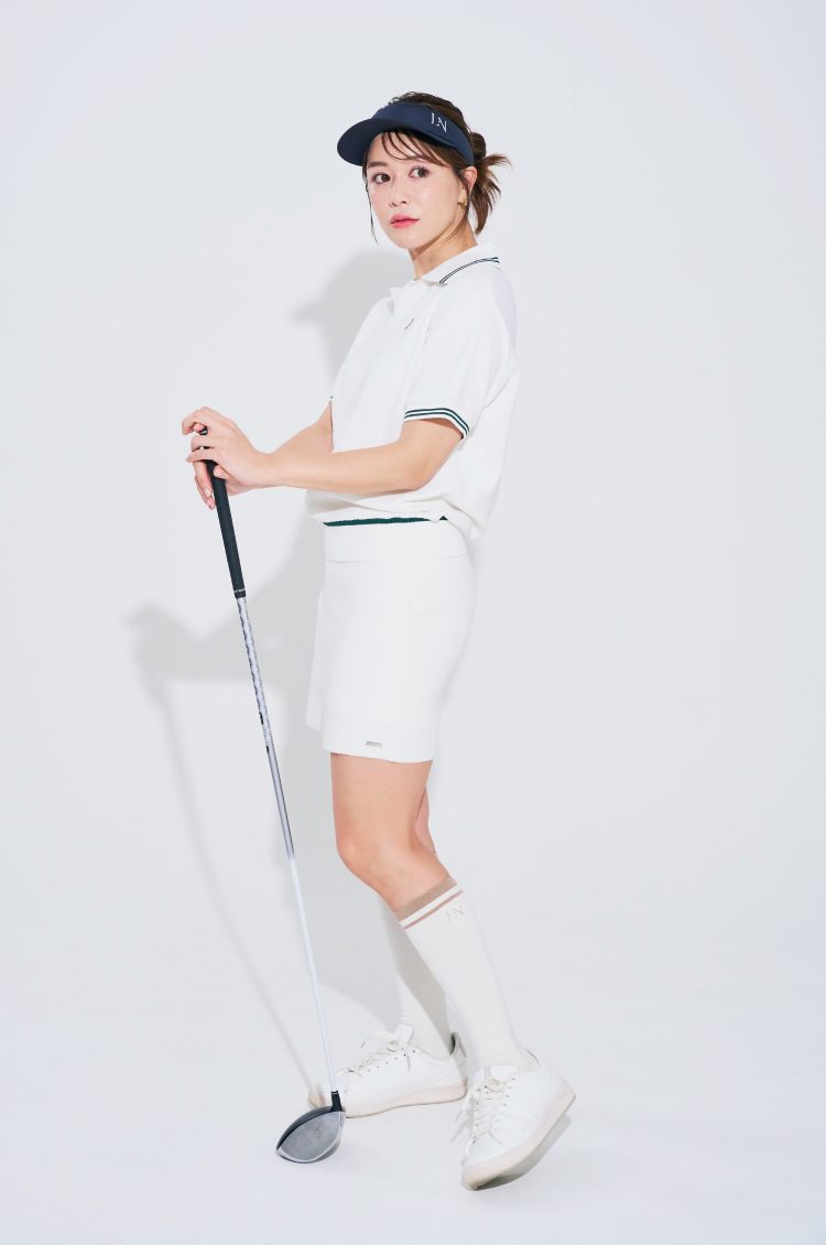 Terry Pique Skirt White
