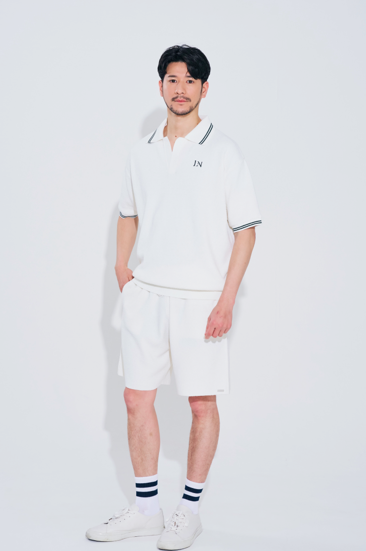 Unisex Terry Pique Polo White
