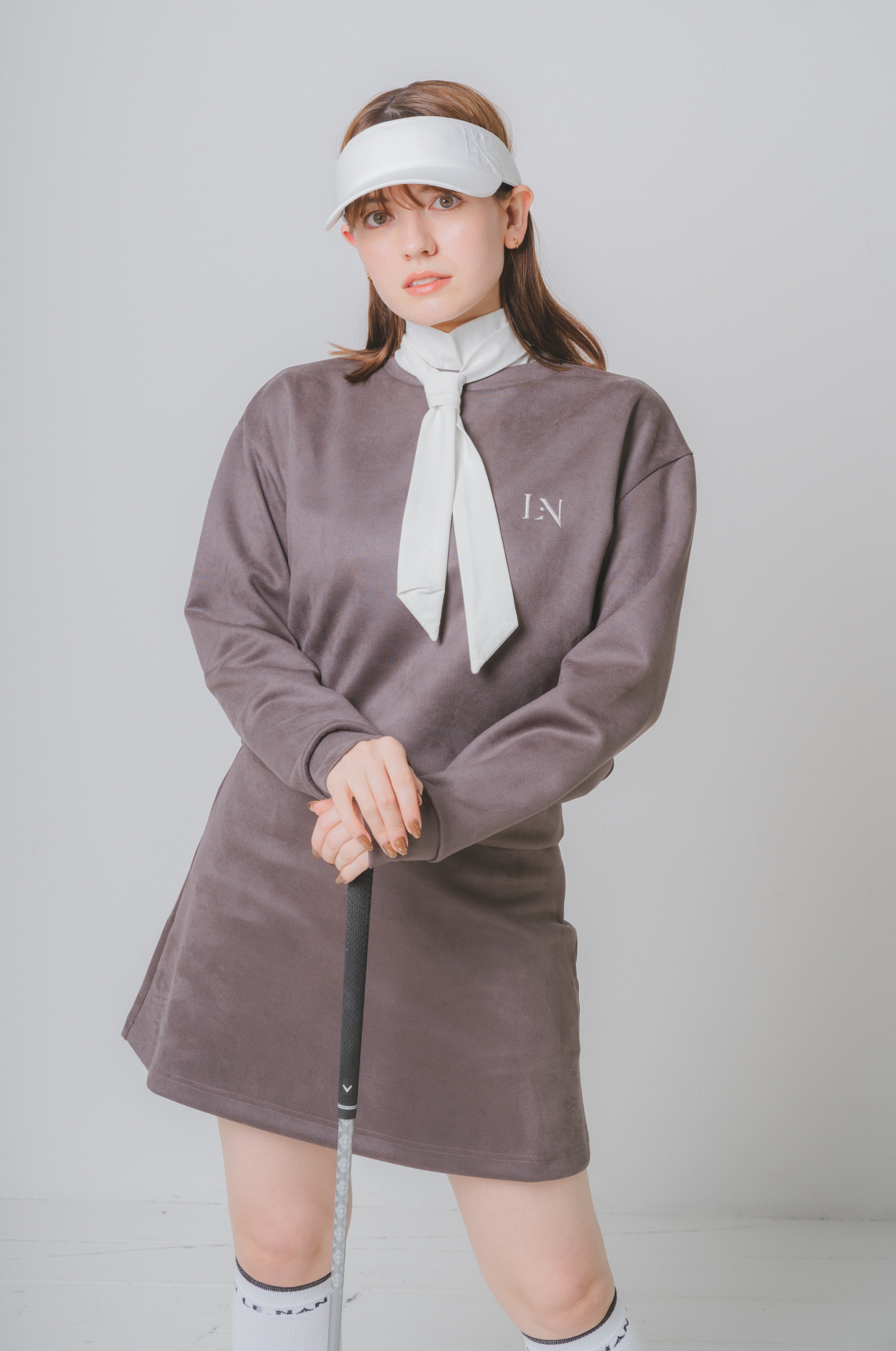 A line skirt Brown