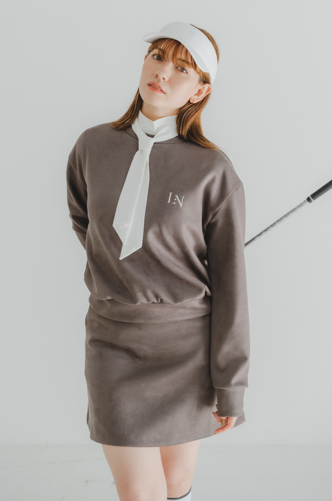 A line skirt Brown