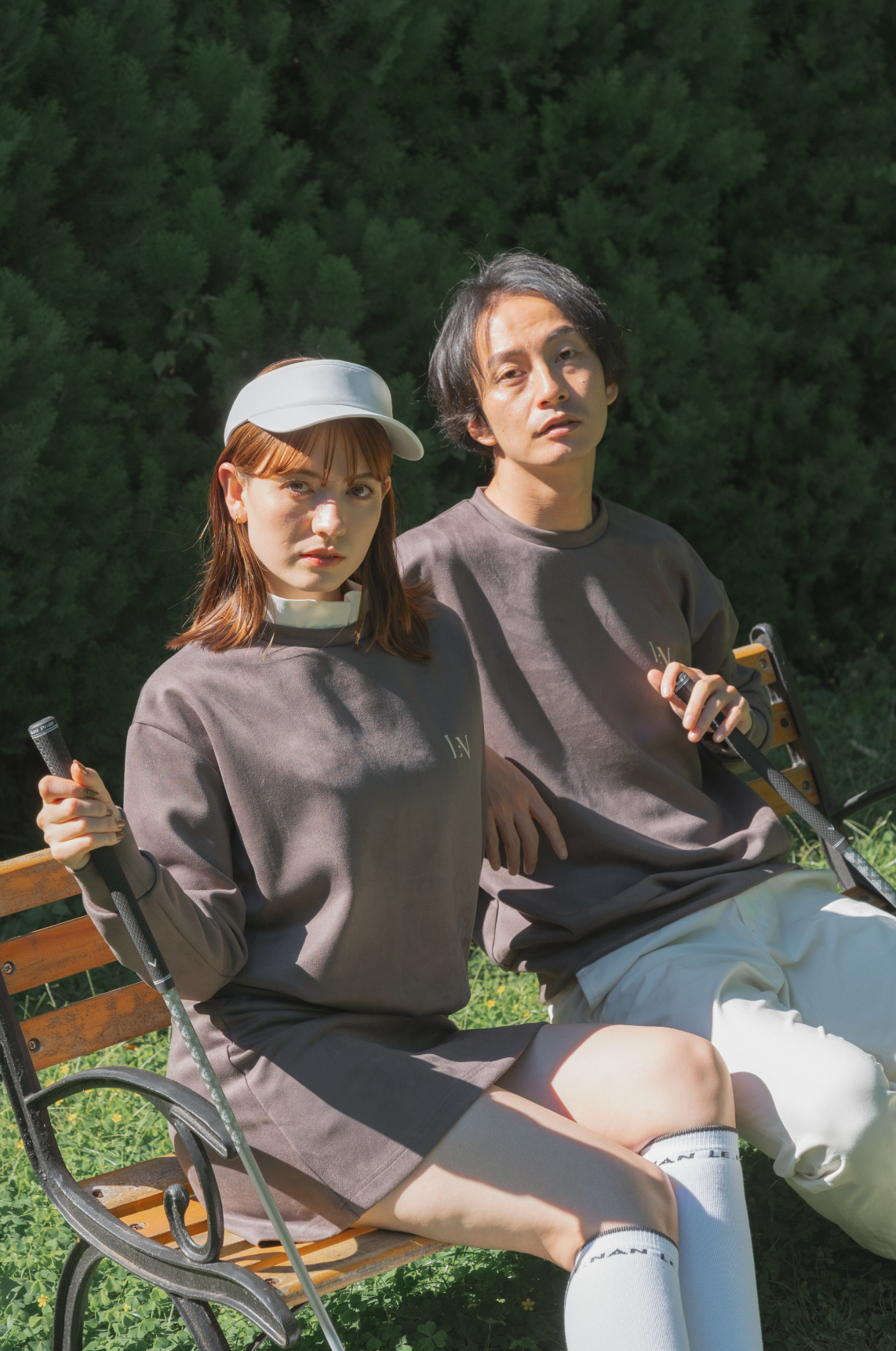 A line skirt Brown