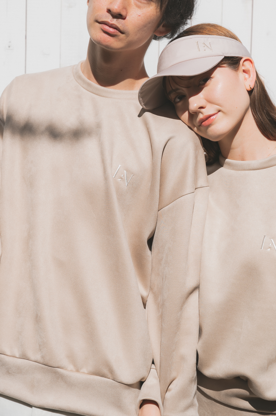 Mens long sleeve pullover Beige