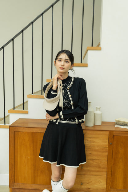 Urban Knit Flare Skirt Black