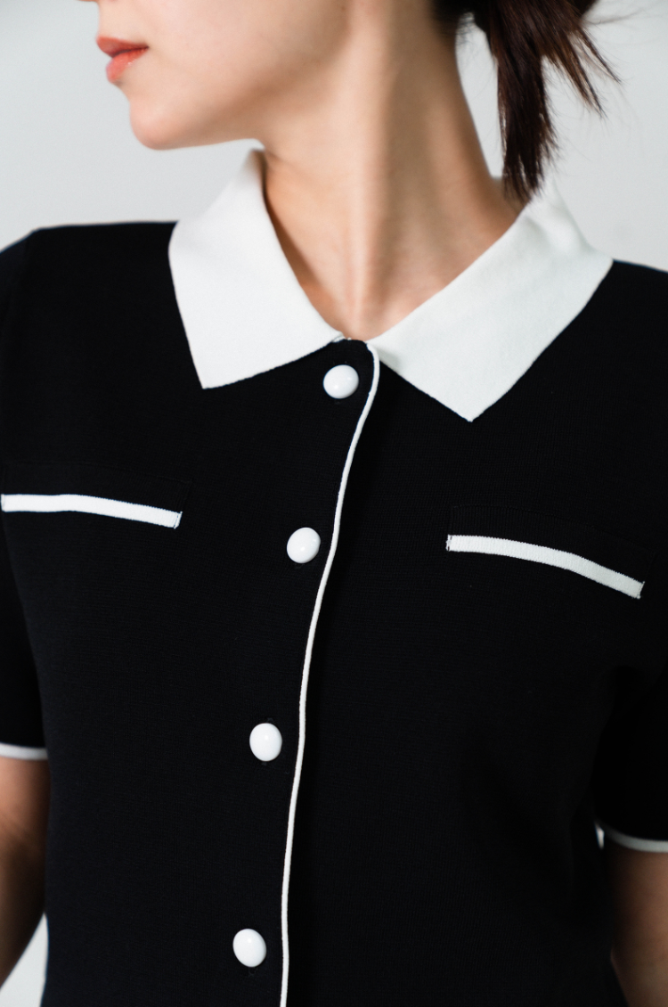 Classic Line Knit Cardigan Black