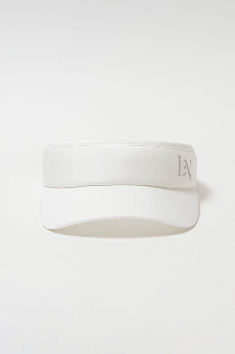 Logo ribbon sunvisor White×Grayge