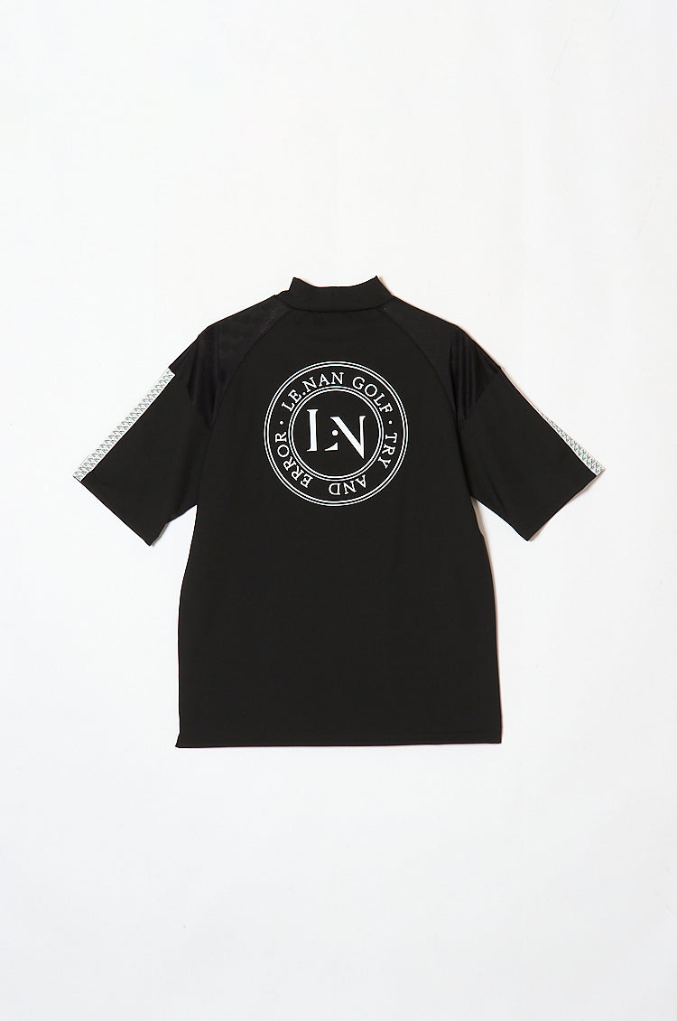 Logo Tape Mock-neck Side line / 2Color