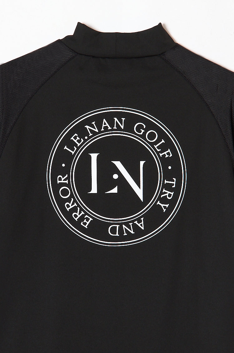 Logo Tape Mock-neck Side line / 2Color