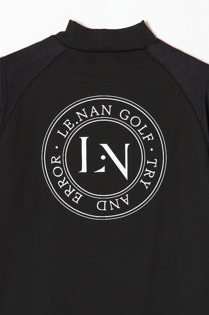 Logo Tape Mock-neck Side line / 2Color
