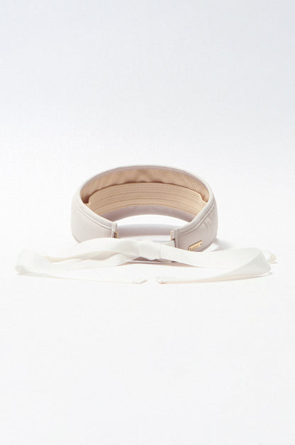 Logo ribbon sunvisor  Beige × Ivory
