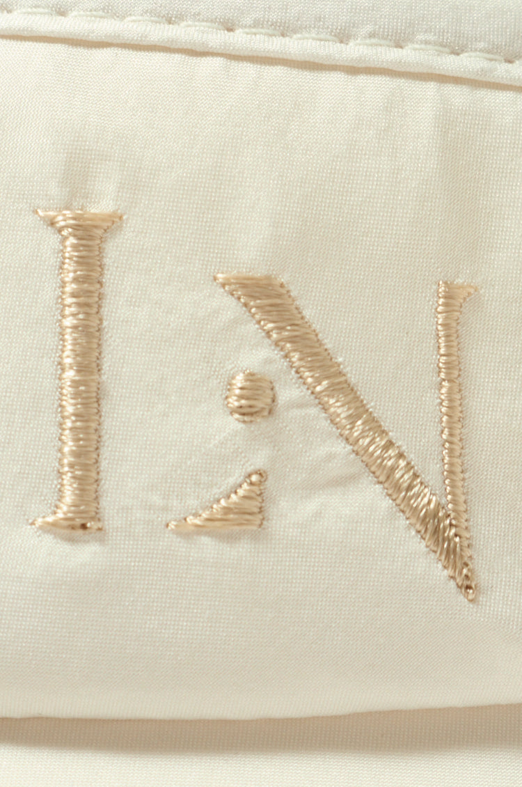 Logo ribbon sunvisor  Ivory × Beige