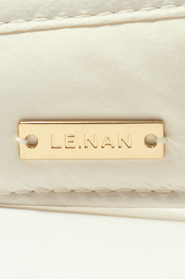Logo ribbon sunvisor  Ivory × Beige