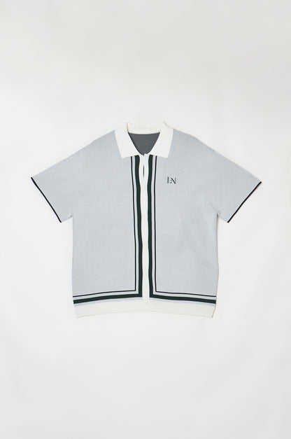 Line Knit Shirt White