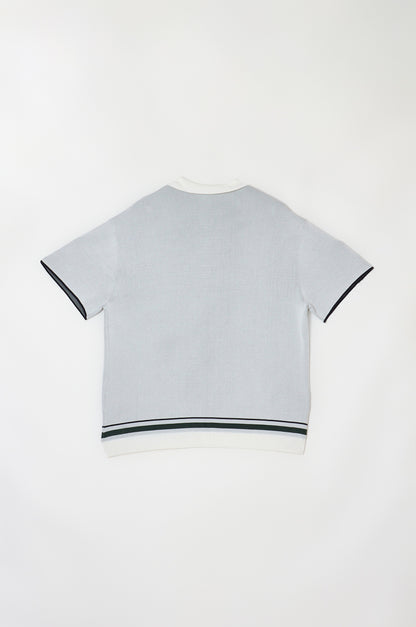 Line Knit Shirt White