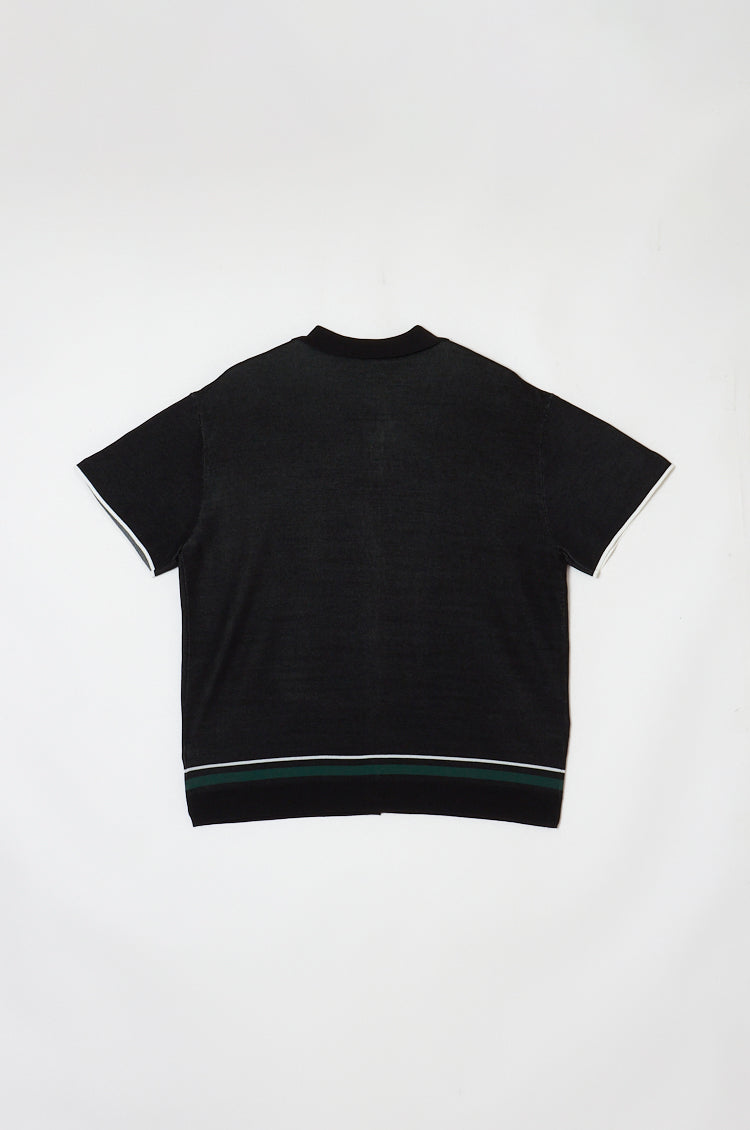 Line Knit Shirt Black