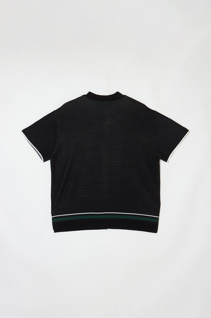 Line Knit Shirt Black