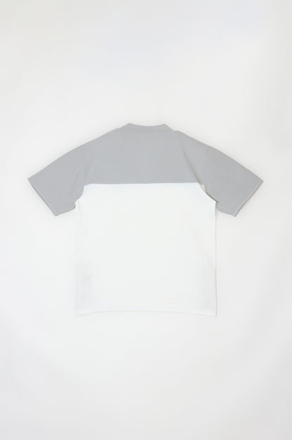 Stand Collar Knit Polo Gray
