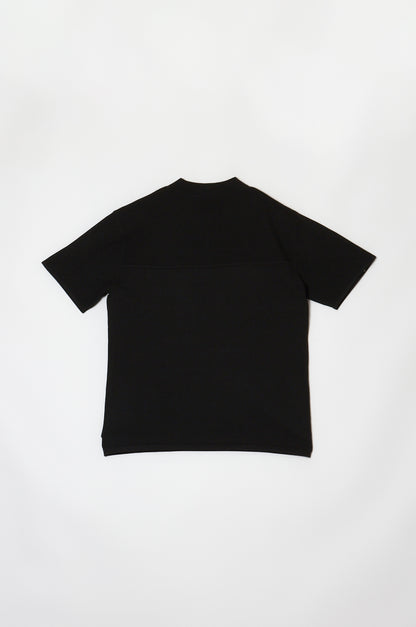 Stand Collar Knit Polo Black