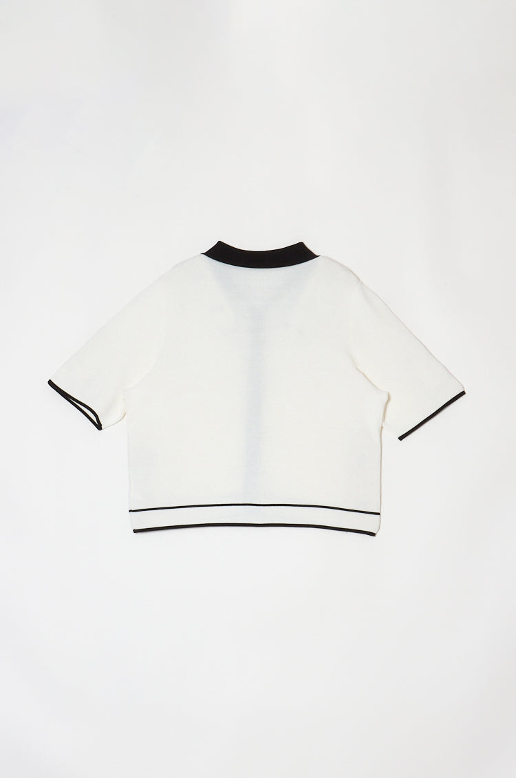 Classic Line Knit Cardigan White