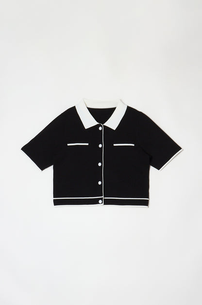 Classic Line Knit Cardigan Black