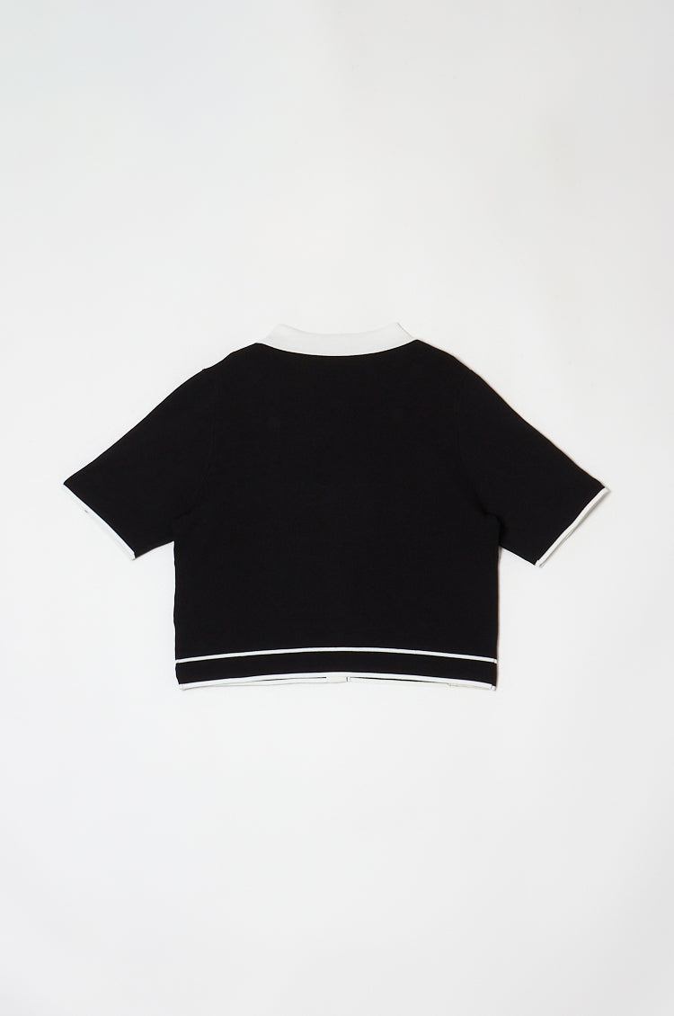 Classic Line Knit Cardigan Black