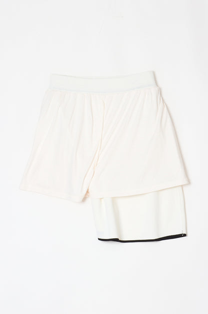 Classic Line Knit Skirt White