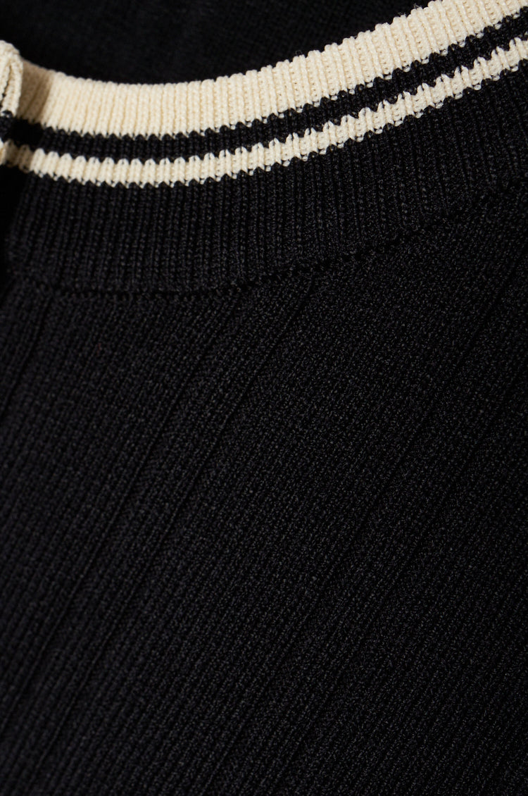 Urban Line Rib-knit Cardigan Black