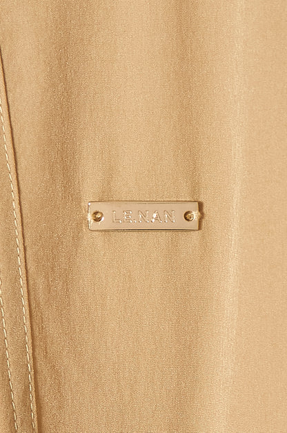 Belted Trench Shirt Golf Dress Beige