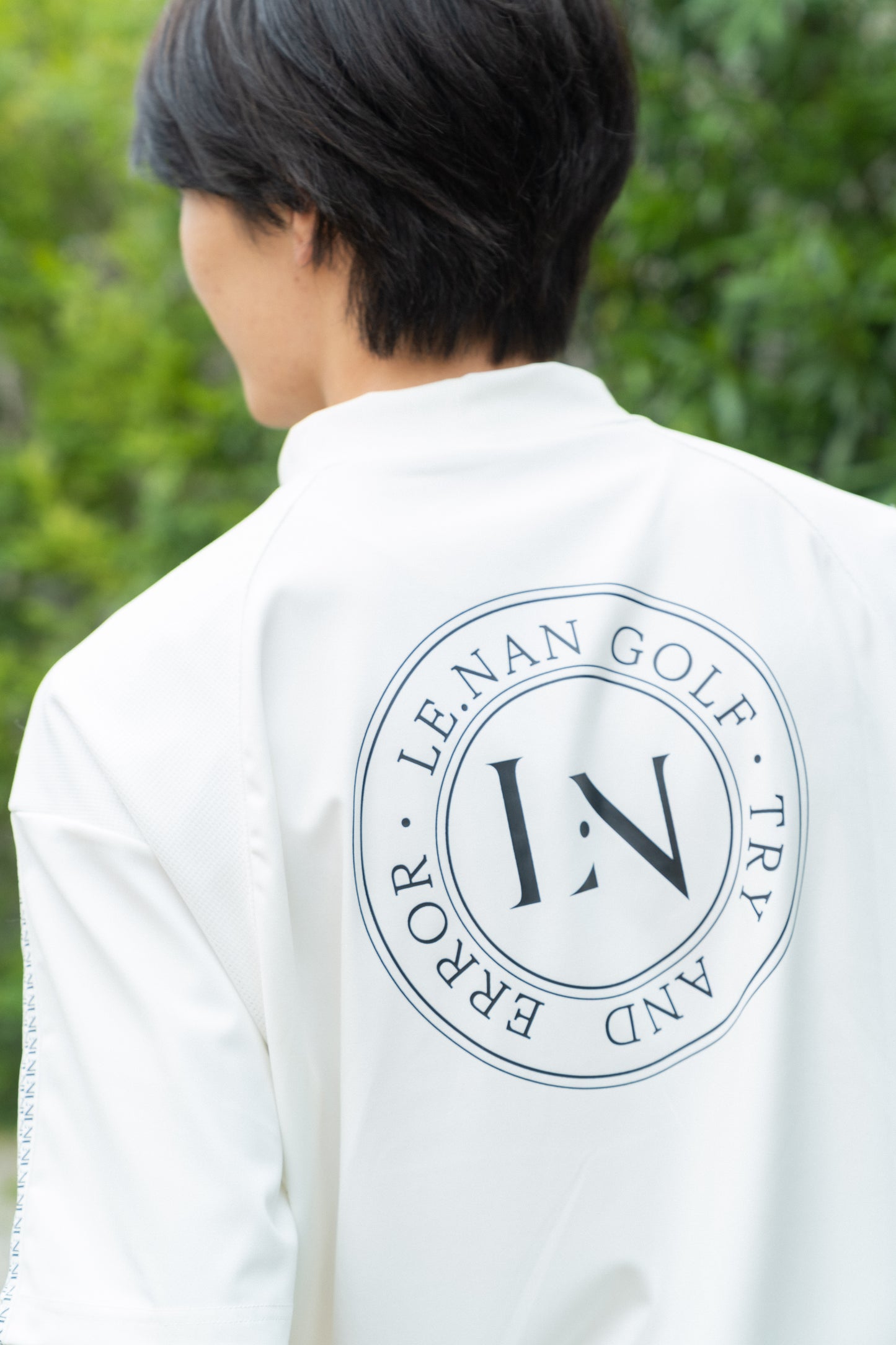 Logo Tape Mock-neck Side line / 2Color