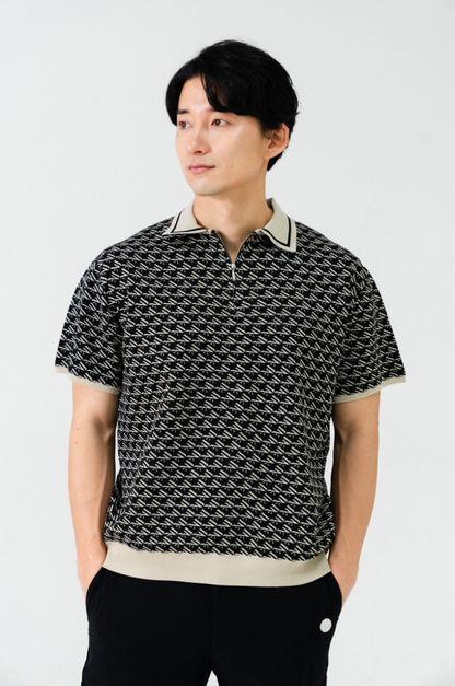 Logo Zip Top Black