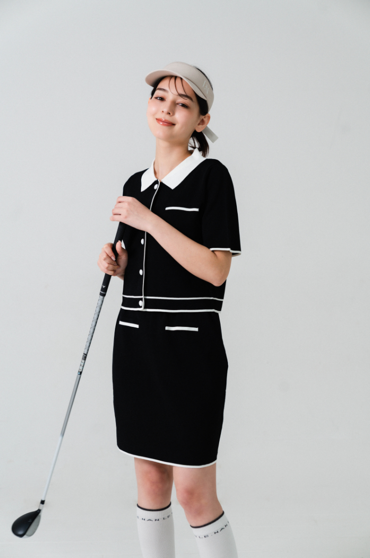Classic Line Knit Skirt Black