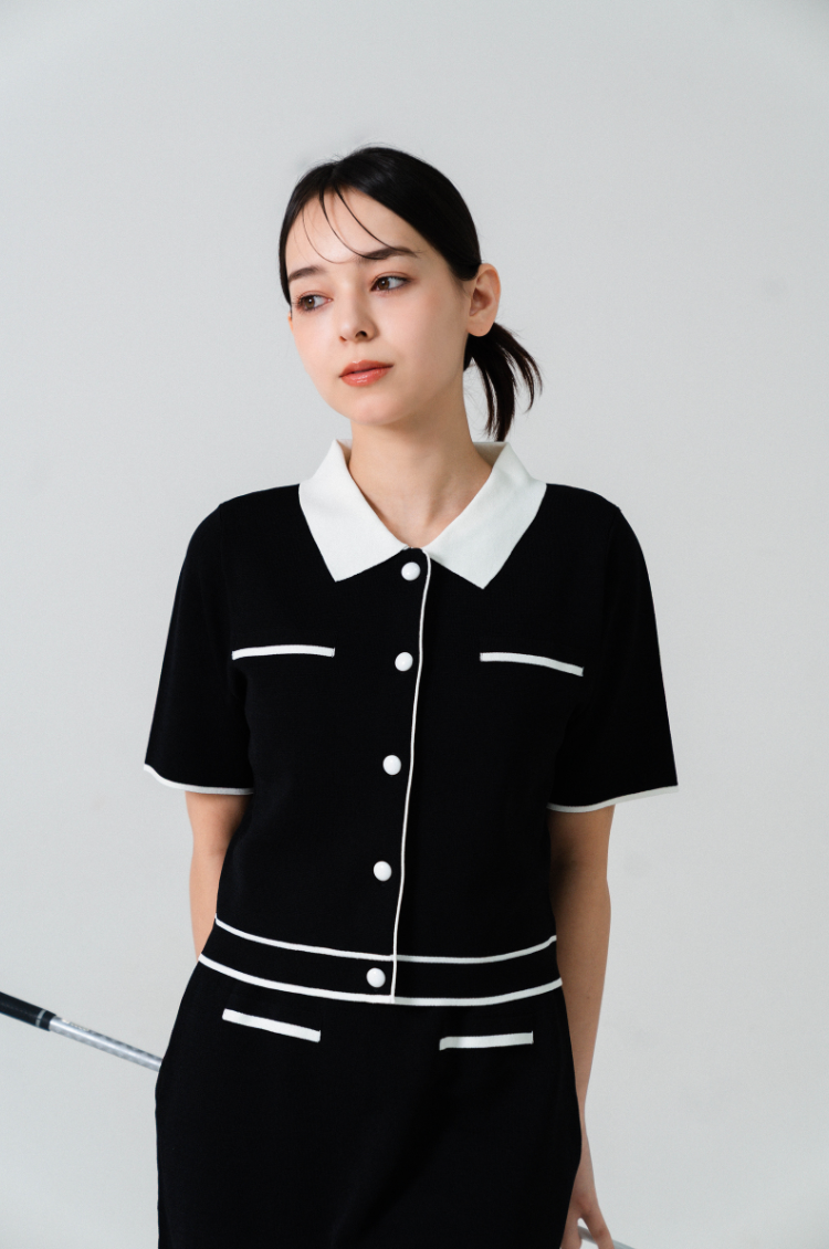 Classic Line Knit Cardigan Black