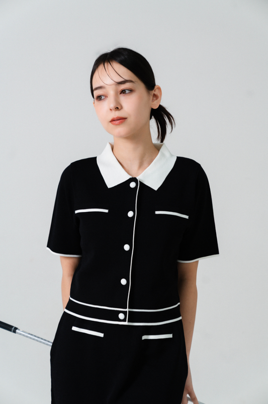 Classic Line Knit Cardigan Black