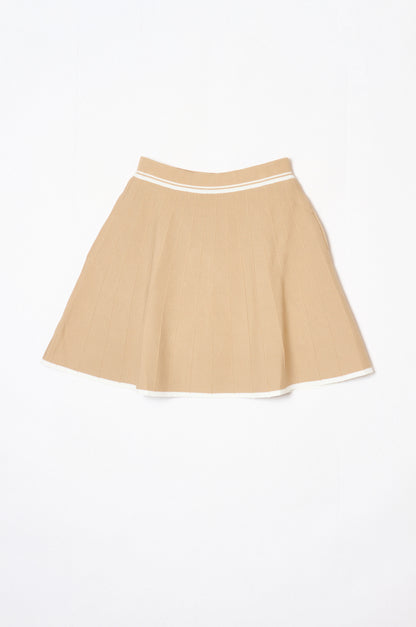 Urban Knit Flare Skirt Beige