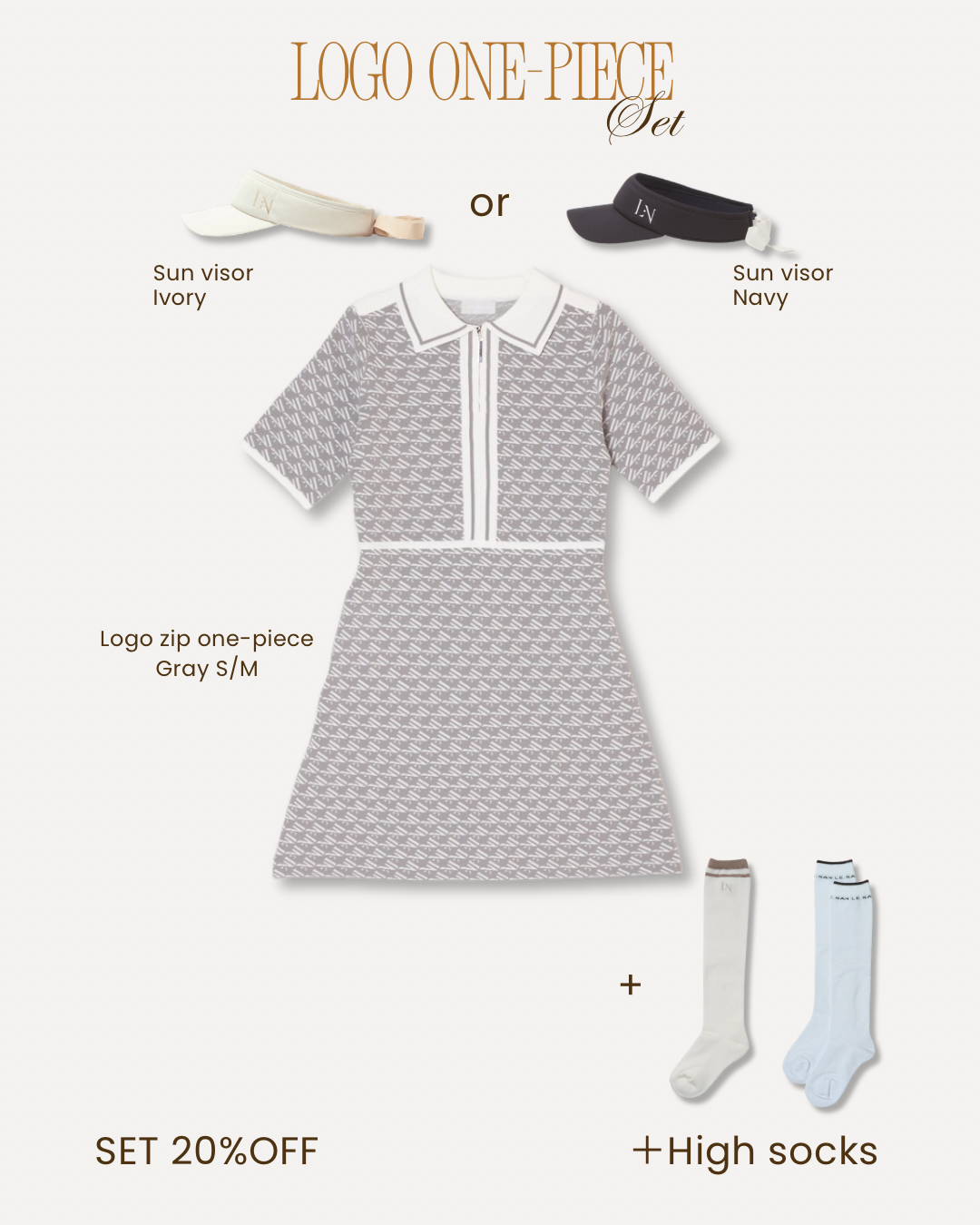 【VALENTINE SALE】Logo one-piece ＋ SOCKS