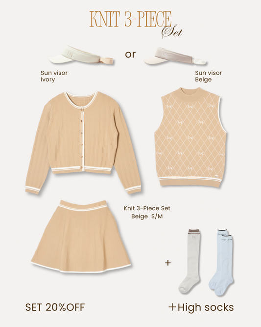 【VALENTINE SALE】 Knit 3-piece ＋ SOCKS