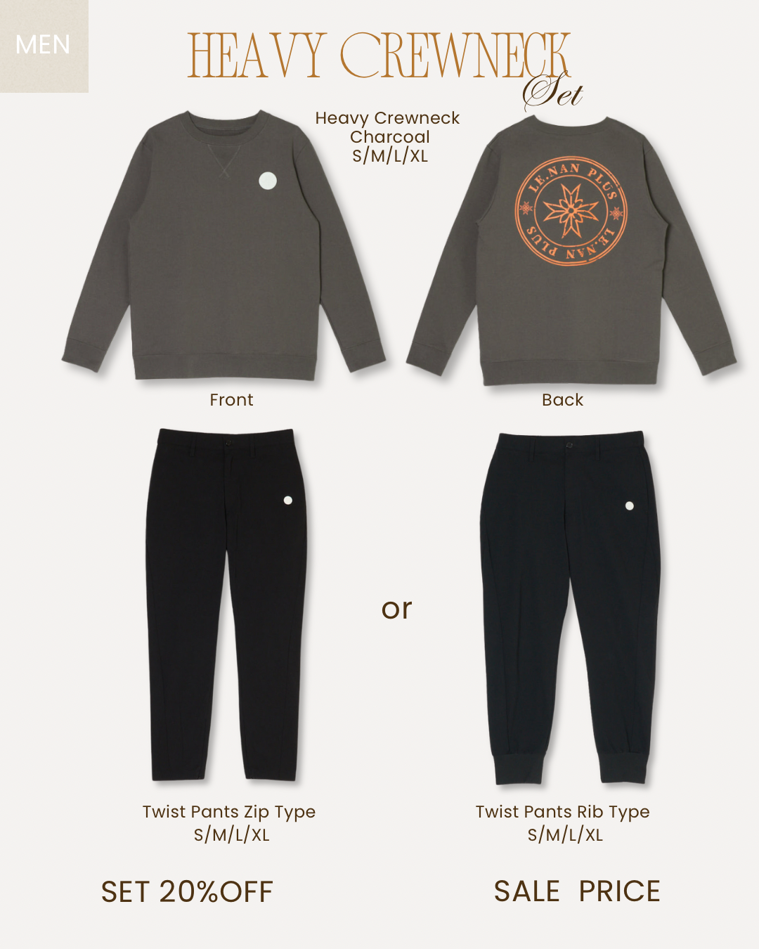 【VALENTINE SALE】 Heavy crewneck Charcoal