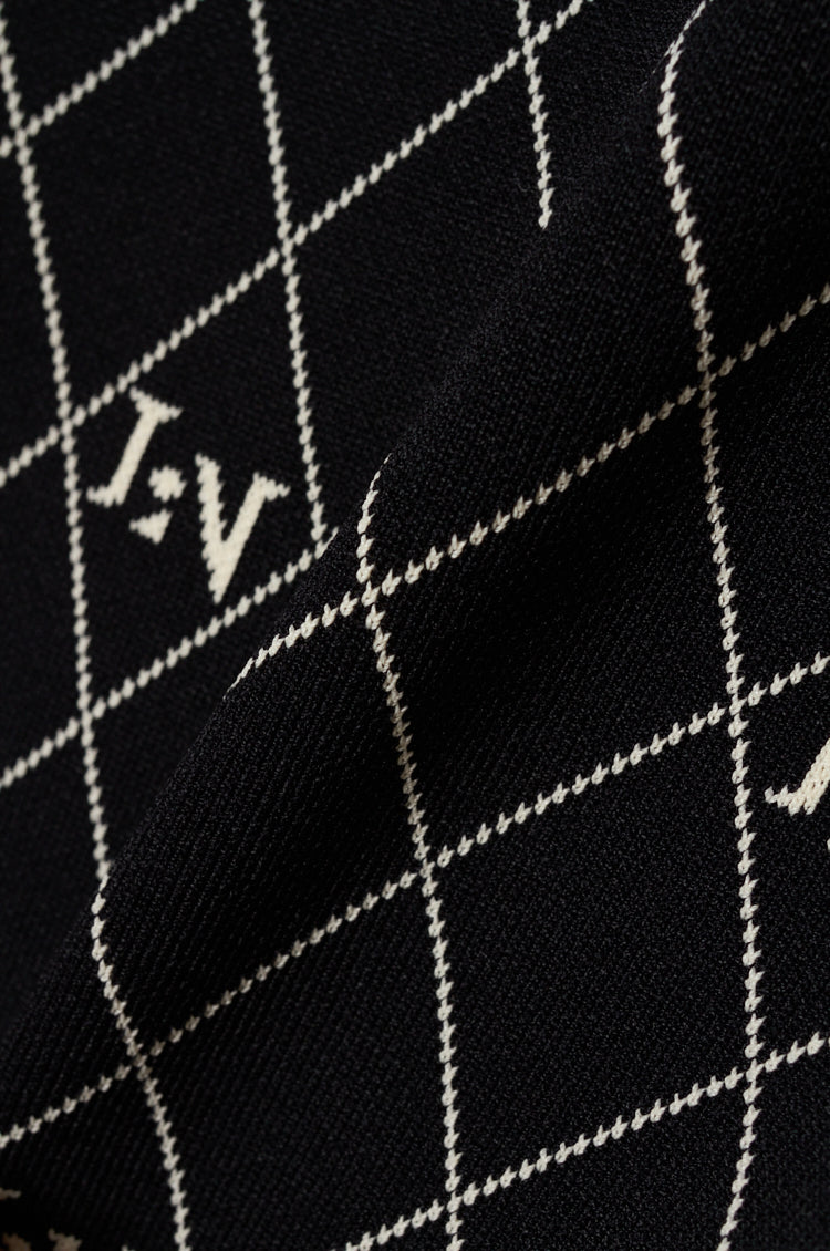 Logo Mock-neck Sleeveless Knit Black