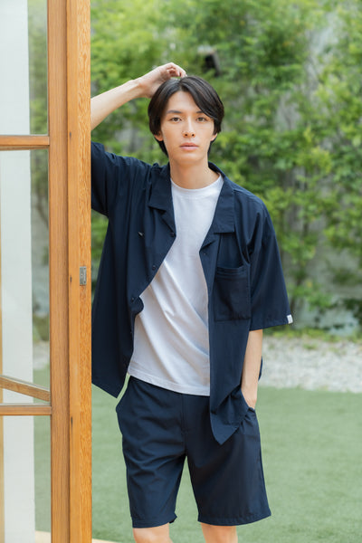 Mens Relax Half Pants NAVY – LE.NAN