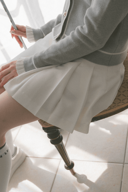 スタイルアッププリーツスカート ホワイト インナーパンツ一体型 ゴルフウェア