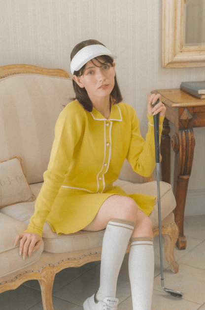 Lady knit jacket yellow