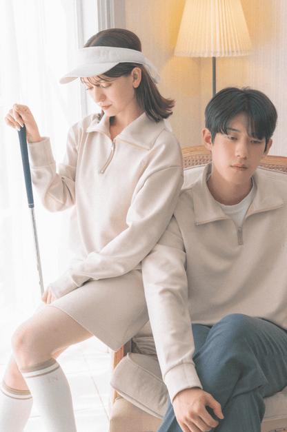 ポケット付きもちもちAラインスカート ベージュ ゴルフウェア