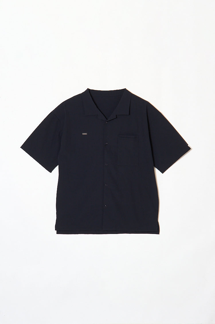 Mens Relax Open Collar Shirt NAVY