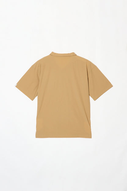 Mens Relax Open Collar Shirt BEIGE