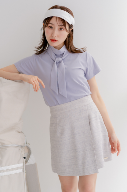 Stretch tweed rap skirt (3colors)